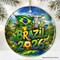 Brazil 2026 Soccer Cup Global Championship Ornament, Fans Football Gift and Tree Decor